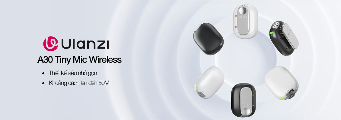 Micro không dây siêu nhỏ Tiny Wireless cài áo Ulanzi A30