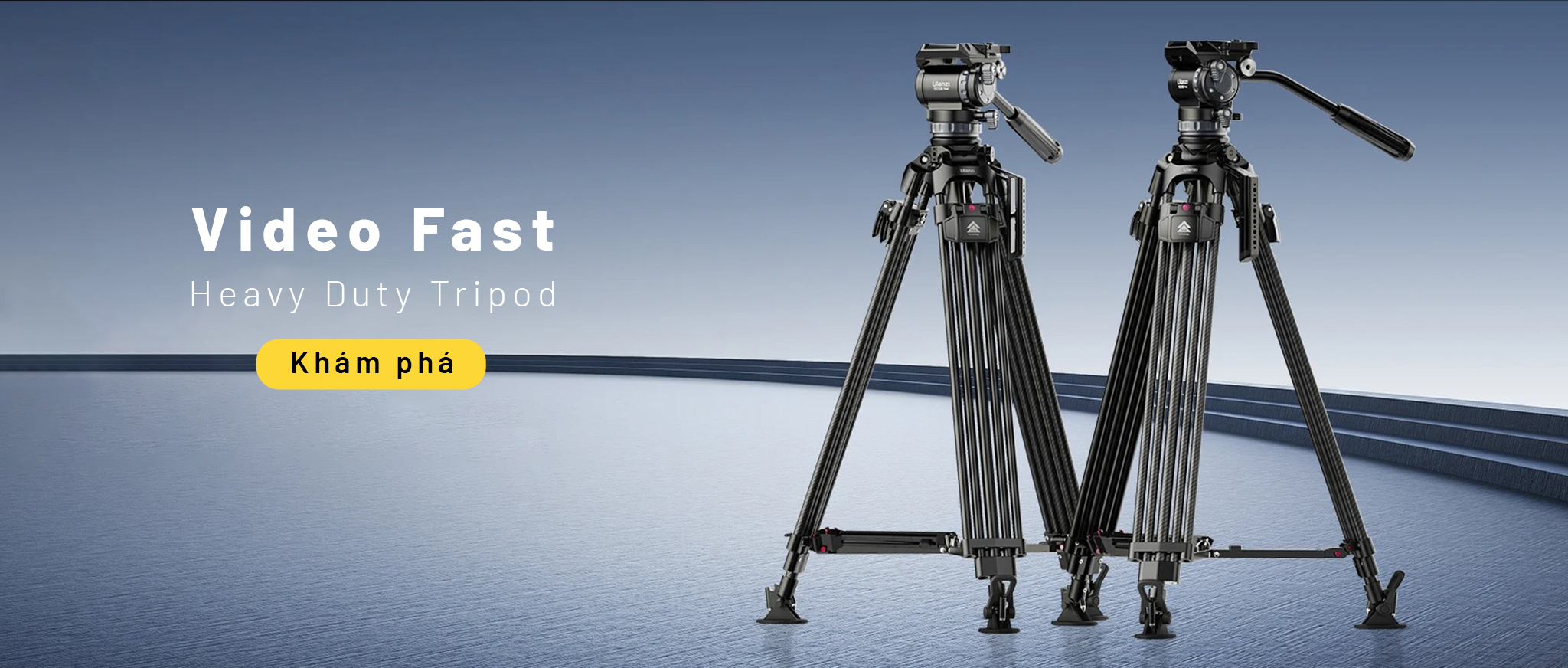 Mua bán Video Tripod quay phim đầu dầu Fluid Head chuyên nghiệp