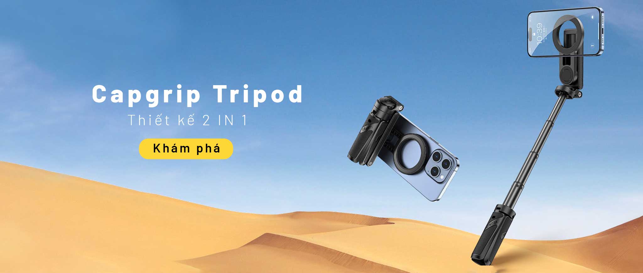 Tay cầm báng chụp mở rộng khung kẹp cho điện thoại TP HCM