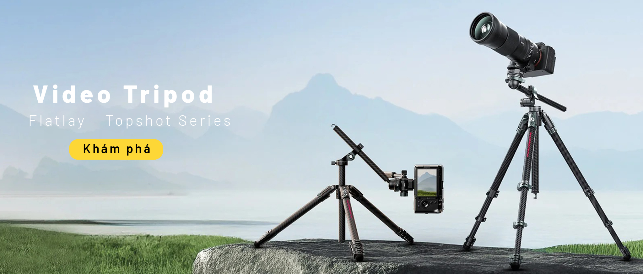 Tripod Topshot / Flatlay thiết lập chụp sản phẩm nhanh chóng