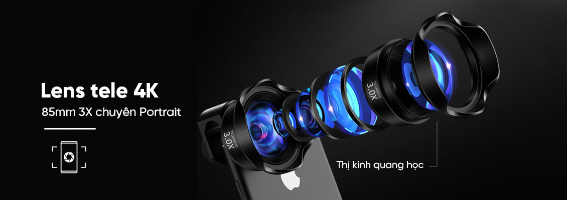 Lens tele 3x 85mm cho điện thoại chính hãng giá rẻ tại TP HCM