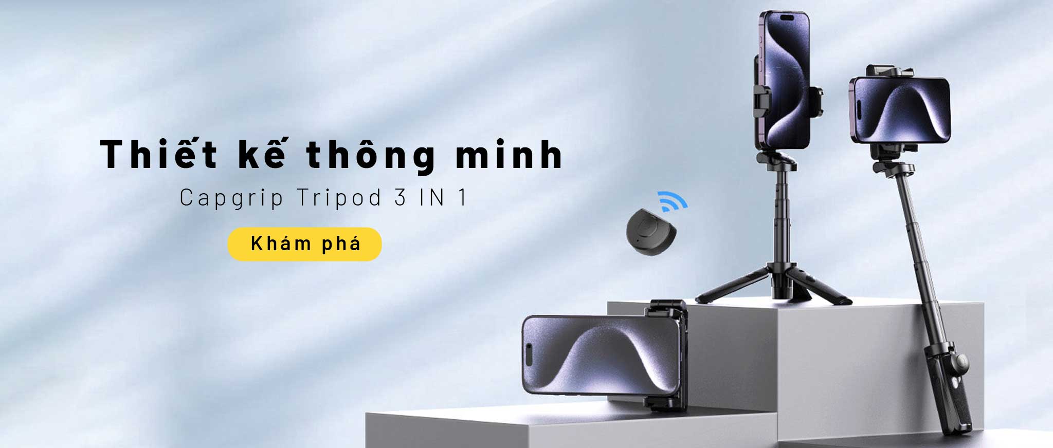 Tay cầm báng chụp mở rộng khung kẹp cho điện thoại TP HCM
