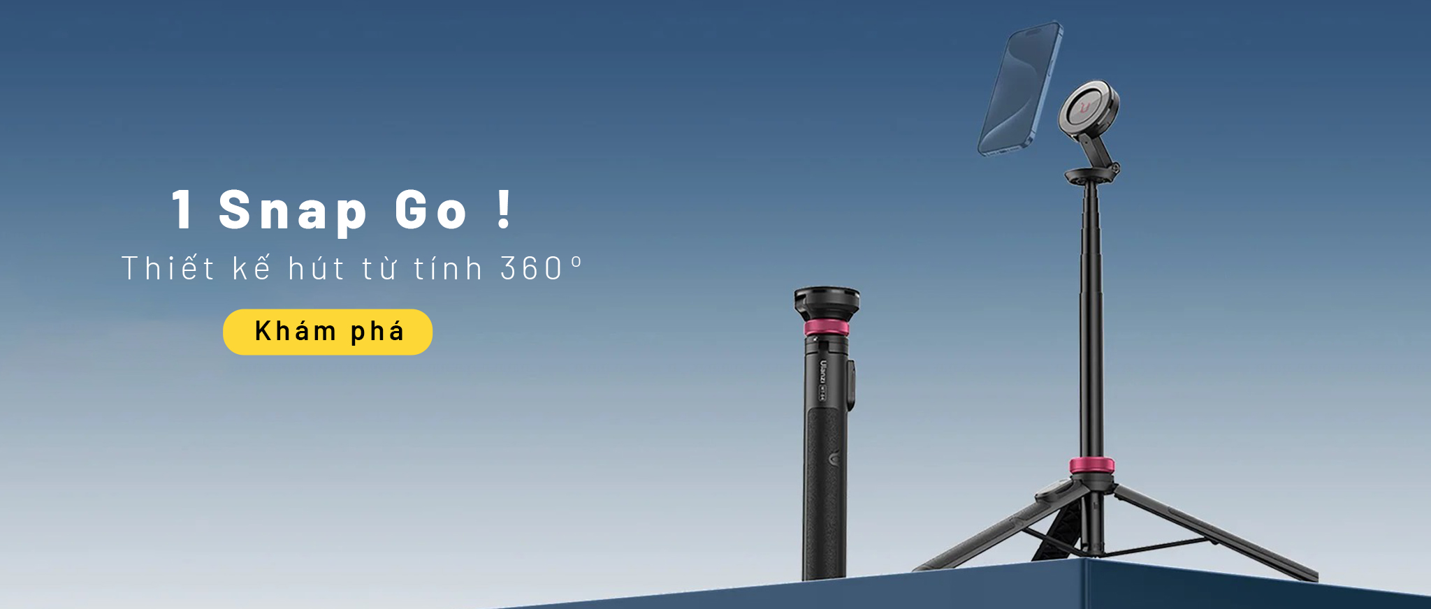 Magsafe iPhone Tripod Mini từ tính gọn nhẹ mang theo tiện lợi